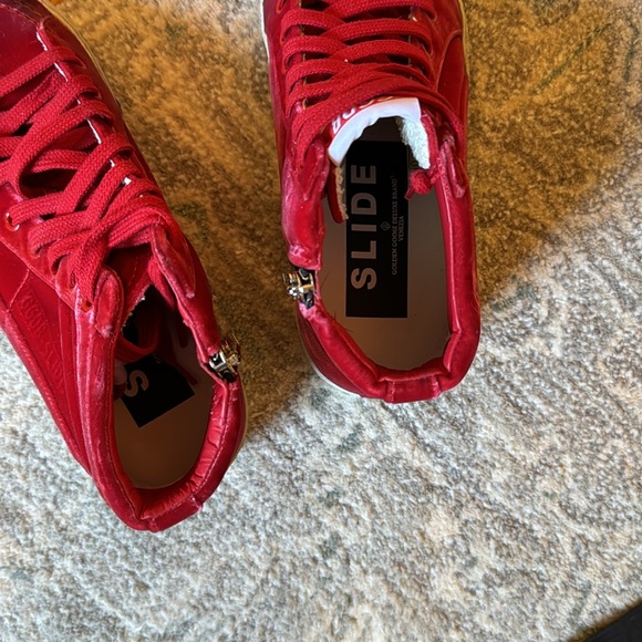 New Box never worn Golden Goose Red Velvet slides! - Picture 6 of 6
